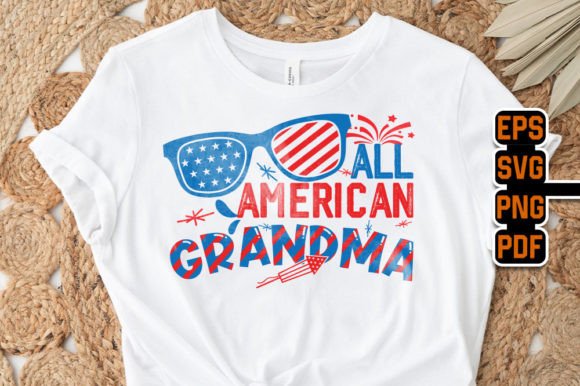 4th of July T-shirt-All American Grandma Review