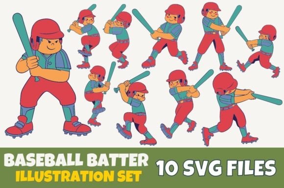 Baseball Batter Cartoon Character SVG Review