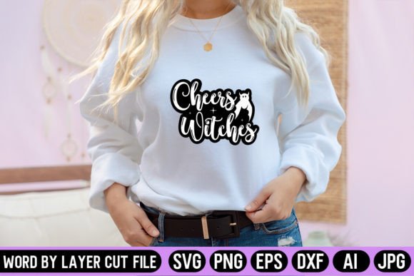 Cheers Witches Sticker SVG Design Review