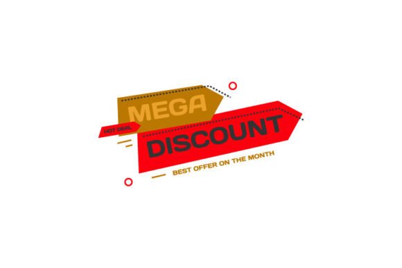 Flat Sale Sticker Discount Badge Design Embroidery Review