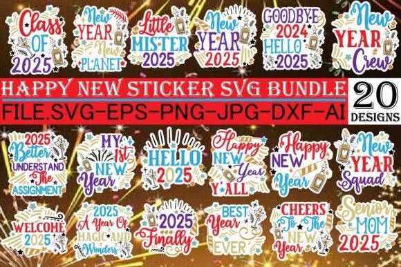 Happy New Year Sticker SVG Bundle Review