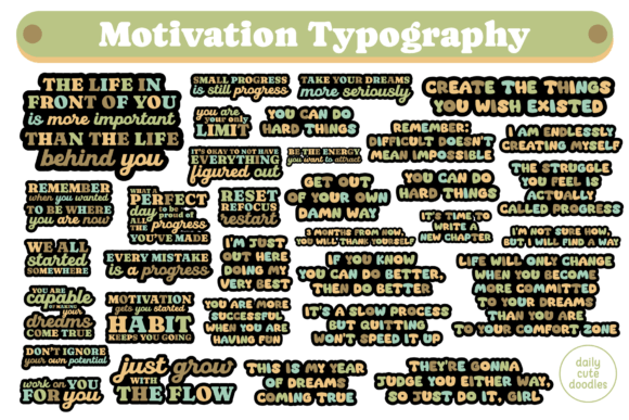 Motivation and Inspiration Typography Review