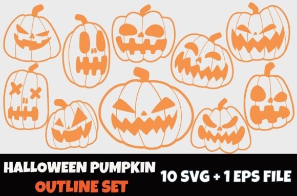 Pumpkin Outline Illustration SVG Set Review