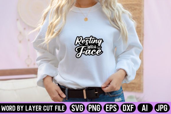 Resting Witch Face Sticker SVG Design Review