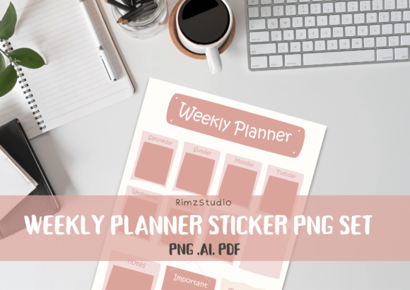 Weekly Planner Sticker Set PNG: A Designer's Review